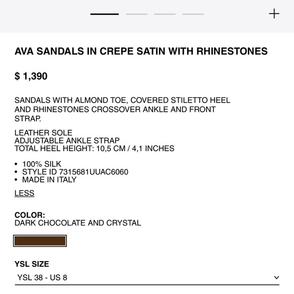 Saint Laurent Ava Sandals with rhinestones - Picture 11 of 11